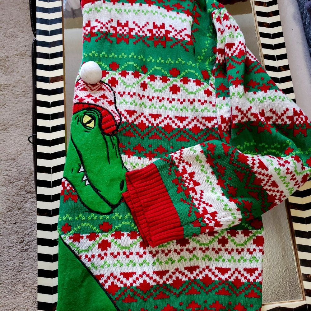 Ugly Christmas Sweater T-Rex Dinosaur